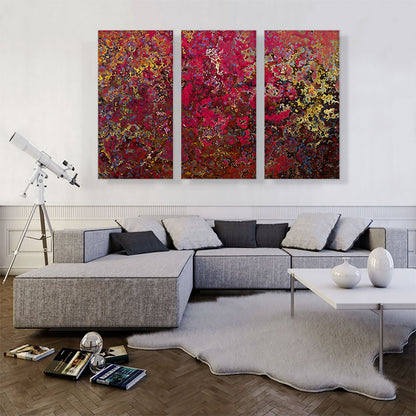 Pink Yellow Brown Splatter Modern