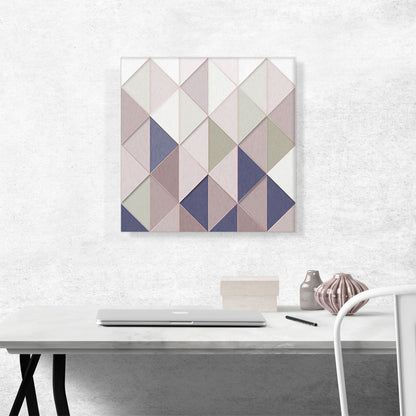 Purple White Tan Pink Triangles Modern