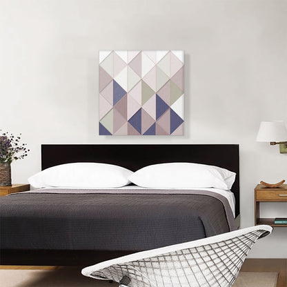 Purple White Tan Pink Triangles Modern