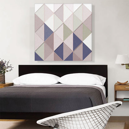 Purple White Tan Pink Triangles Modern