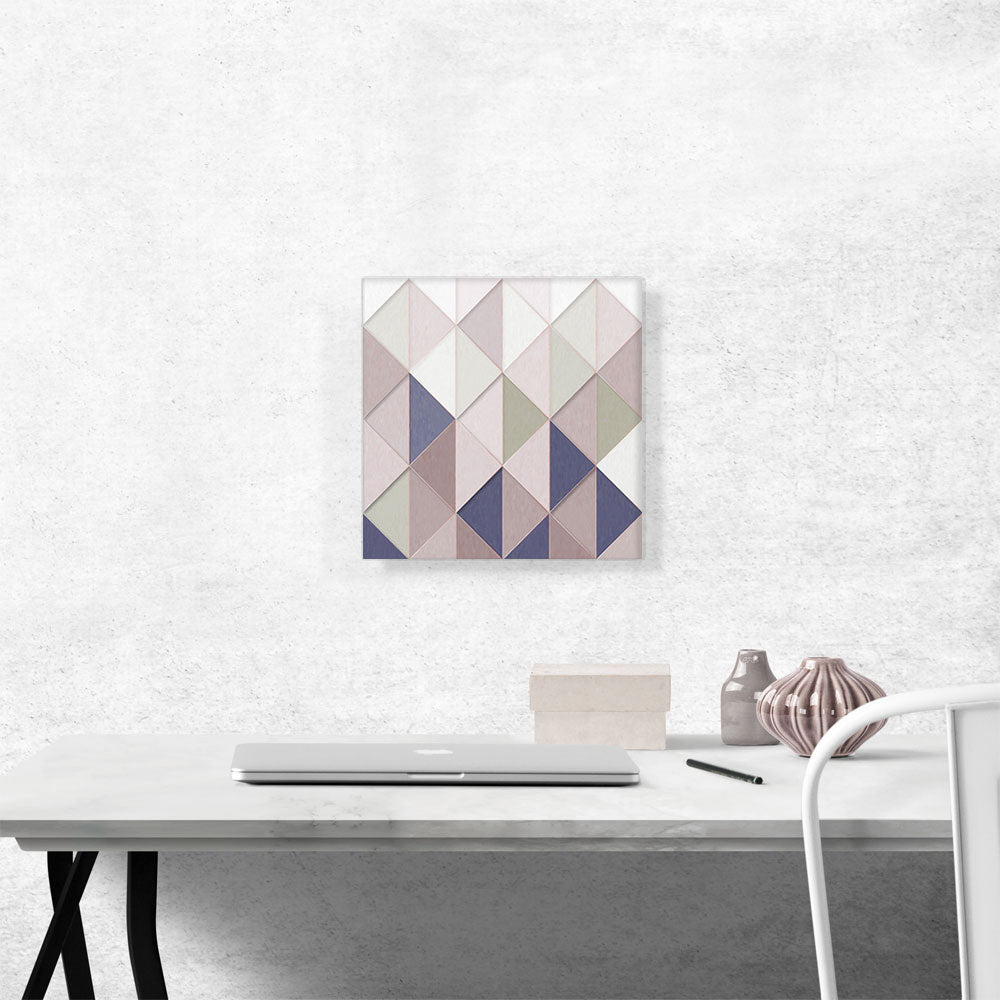 Purple White Tan Pink Triangles Modern