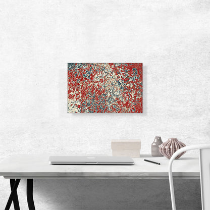 Tan White Red Gray Splatter Modern