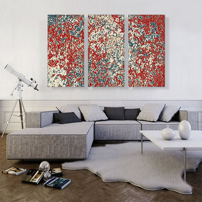 Tan White Red Gray Splatter Modern