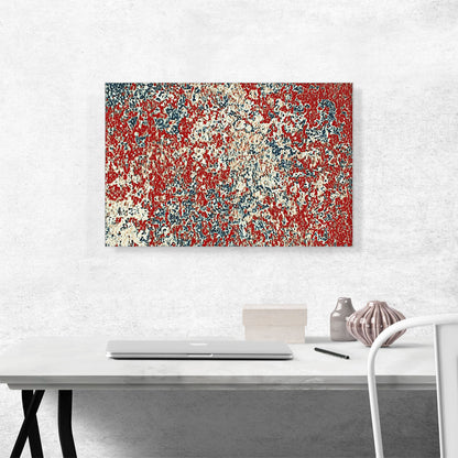 Tan White Red Gray Splatter Modern