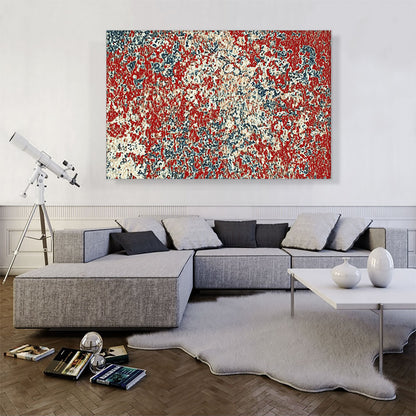 Tan White Red Gray Splatter Modern