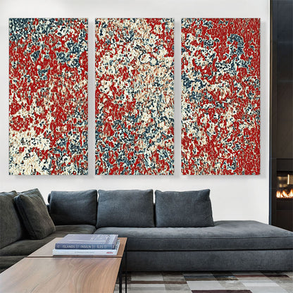 Tan White Red Gray Splatter Modern