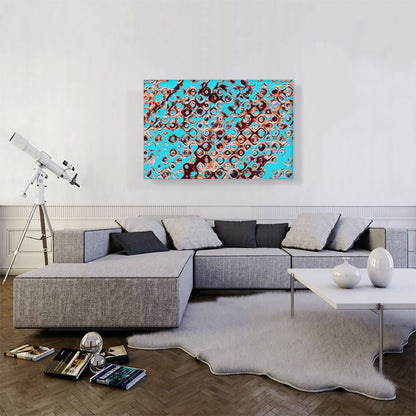 Teal Brown Tan Shapes Modern