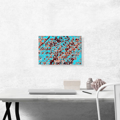 Teal Brown Tan Shapes Modern