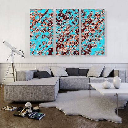 Teal Brown Tan Shapes Modern