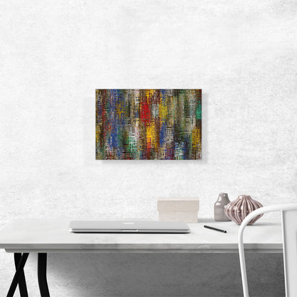 Yellow Blue Green Brown Grid Modern