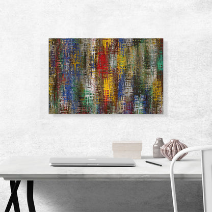 Yellow Blue Green Brown Grid Modern