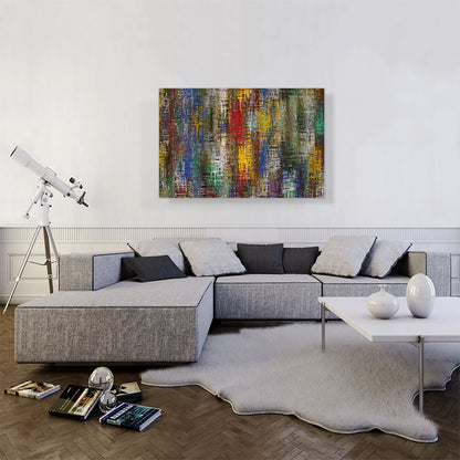 Yellow Blue Green Brown Grid Modern