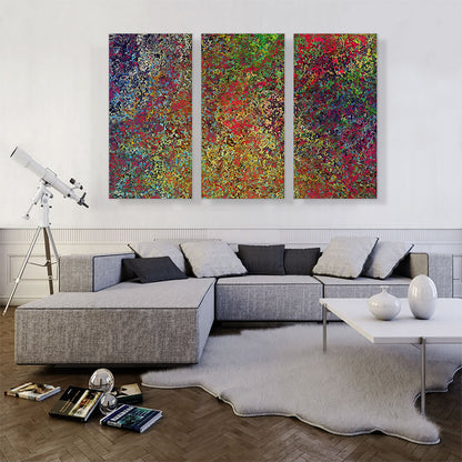 Yellow Blue Purple Red Spots Modern Panoramic