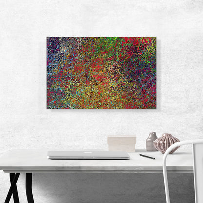 Yellow Blue Purple Red Spots Modern Panoramic