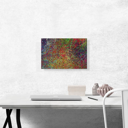 Yellow Blue Purple Red Spots Modern Panoramic