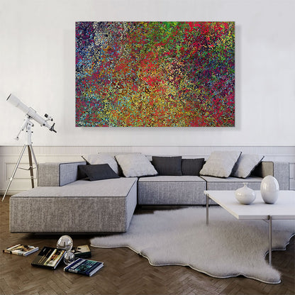 Yellow Blue Purple Red Spots Modern Panoramic