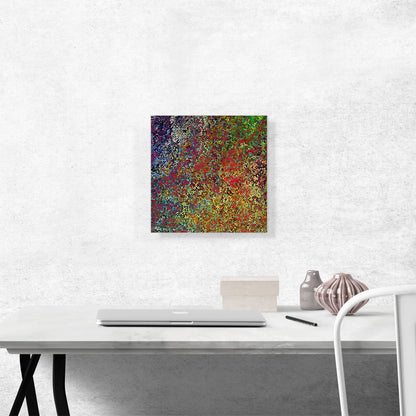 Yellow Blue Purple Red Spots Modern Square