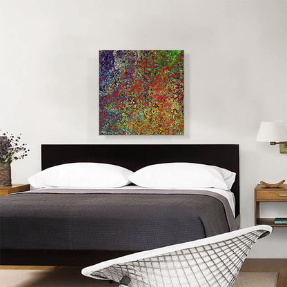 Yellow Blue Purple Red Spots Modern Square