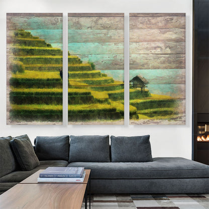 Rice Fields Modern Art Home decor