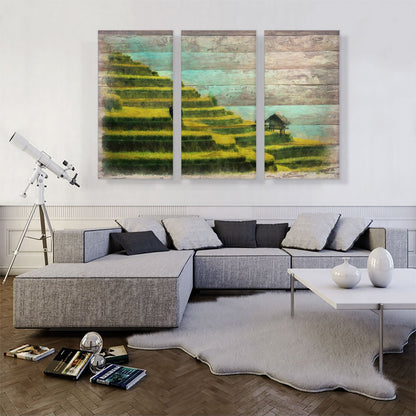 Rice Fields Modern Art Home decor