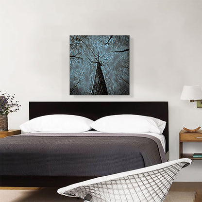 Tall Tree Blue Forest Painting Home decor