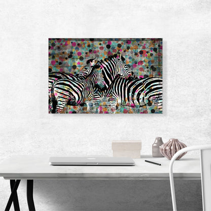 Zebras Modern Art Dots Home decor