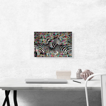 Zebras Modern Art Dots Home decor