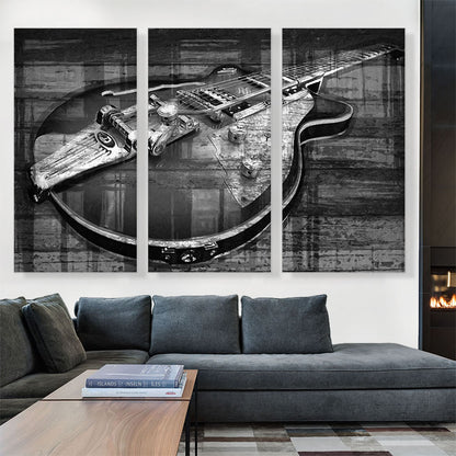 Black And White Guitar Home decor