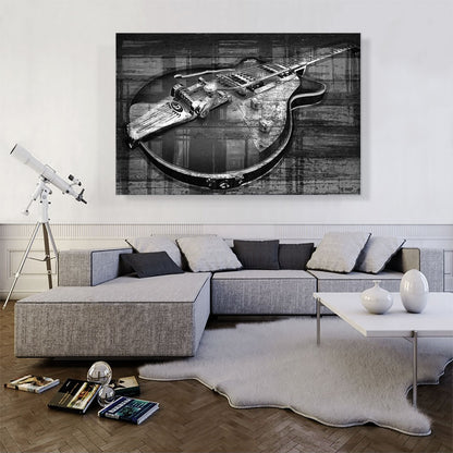 Black And White Guitar Home decor