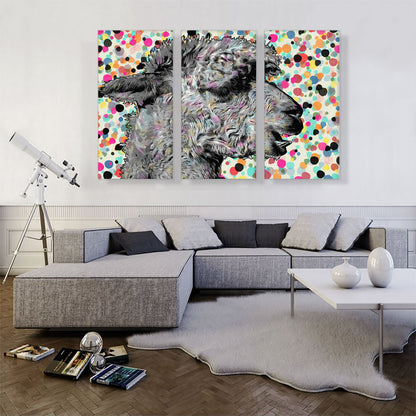 Alpaca On Colorful Art Pattern Home decor