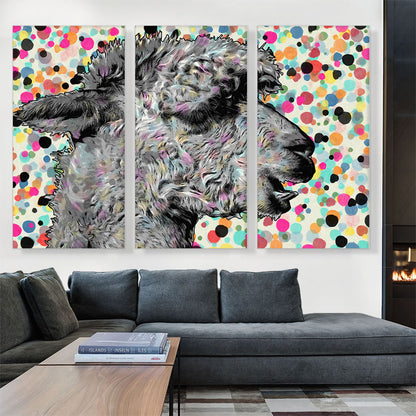 Alpaca On Colorful Art Pattern Home decor