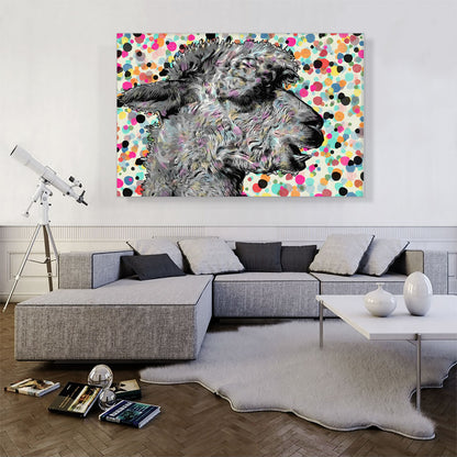 Alpaca On Colorful Art Pattern Home decor
