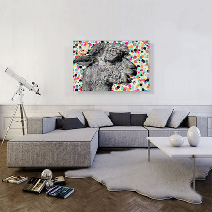 Alpaca On Colorful Art Pattern Home decor