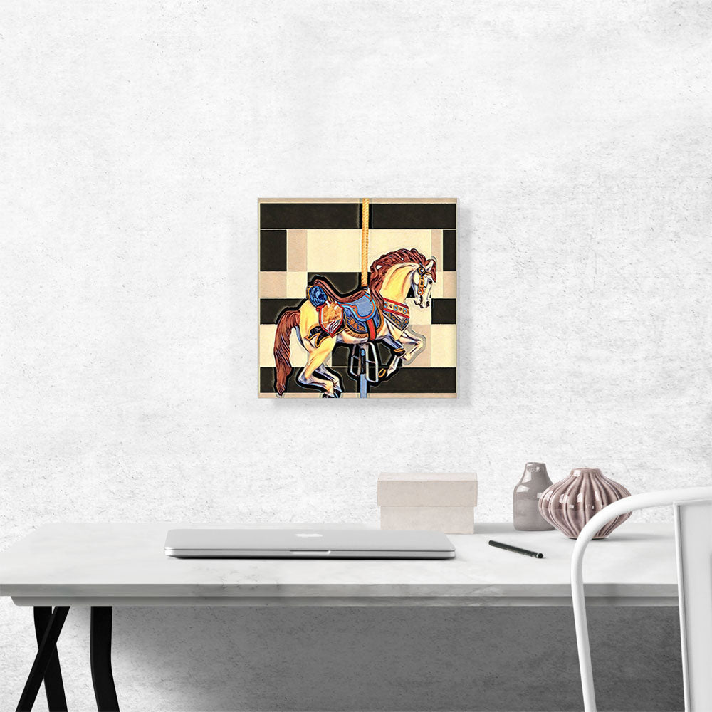 Amusement Park Horse With Modern Pattern Painting Home decor