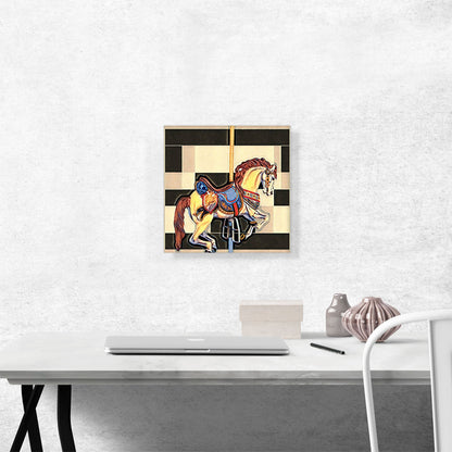 Amusement Park Horse With Modern Pattern Painting Home decor