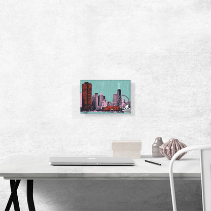 Chicago City Pop Art Painting Home Decor Rectangle