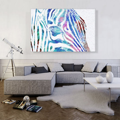 Colorful Zebra Painted Home decor