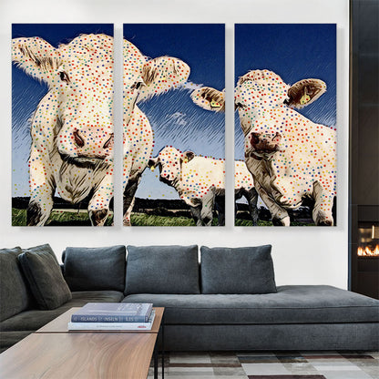 Cows Polka Dots Painting Home decor