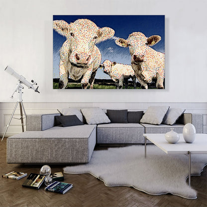 Cows Polka Dots Painting Home decor