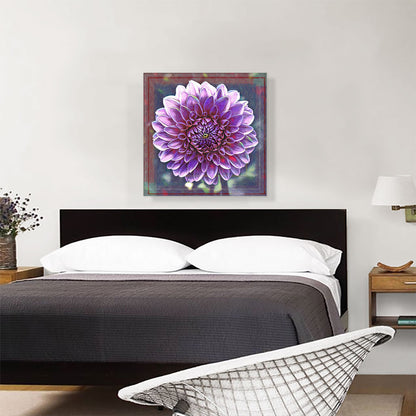 Dahlia Pink Flower Painting Home decor