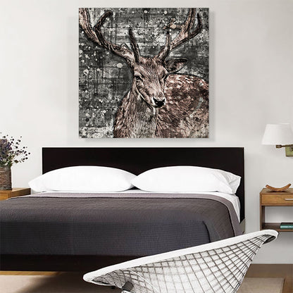Deer Abstract Painting Home decor