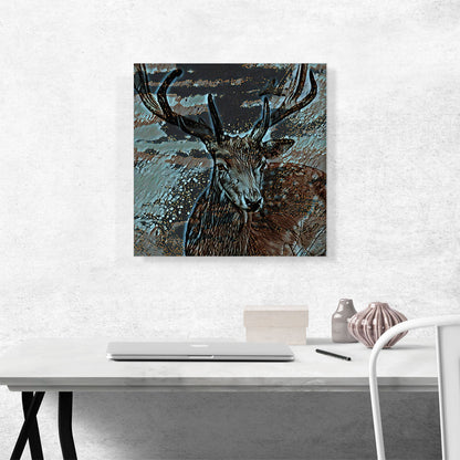 Deer Gray Painting Home decor