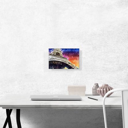 Eiffel Tower Purple Orange Home decor