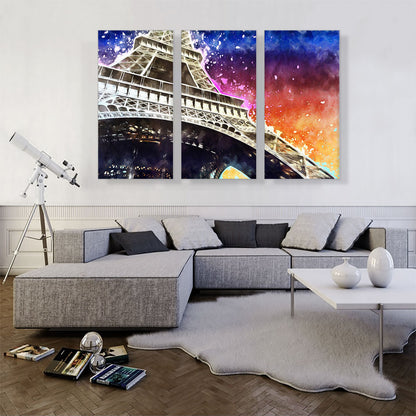 Eiffel Tower Purple Orange Home decor