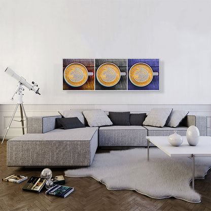 Espresso Coffee Pattern Modern Art Painting Home Decor Panoramic