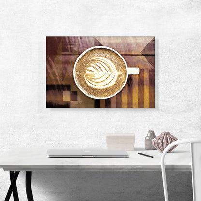 Espresso Coffee Pattern Modern Art Painting Home Decor Rectangle