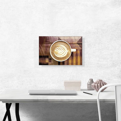 Espresso Coffee Pattern Modern Art Painting Home Decor Rectangle