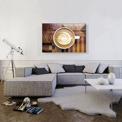 Espresso Coffee Pattern Modern Art Painting Home Decor Rectangle