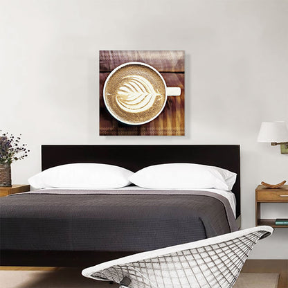 Espresso Coffee Pattern Modern Art Painting Home Decor Square