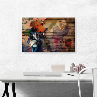 Musician With Guitar Home Decor Rectangle